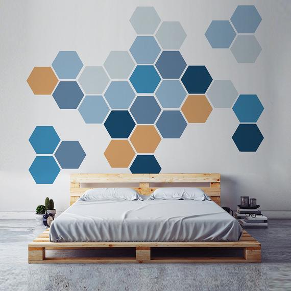 colorful honeycomb art | DIY art